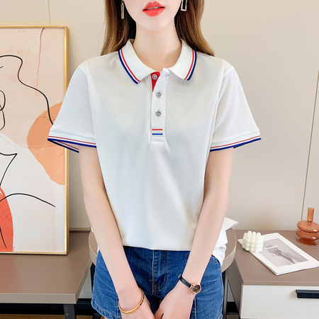 米色墙红唇风--polo衫（编号：397风格）