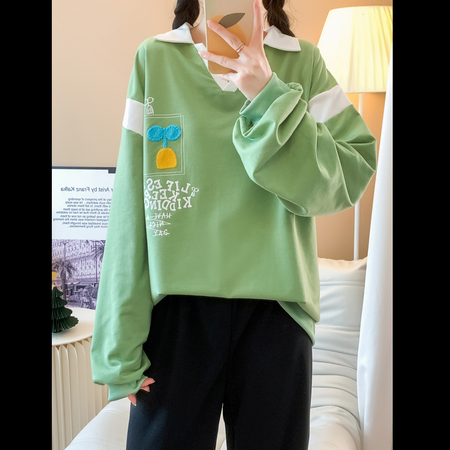 米沙发暖色调自拍风--卫衣（编号：502号）