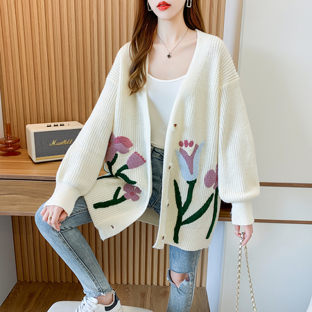 木条墙旁拍风--开衫（编号：507号）